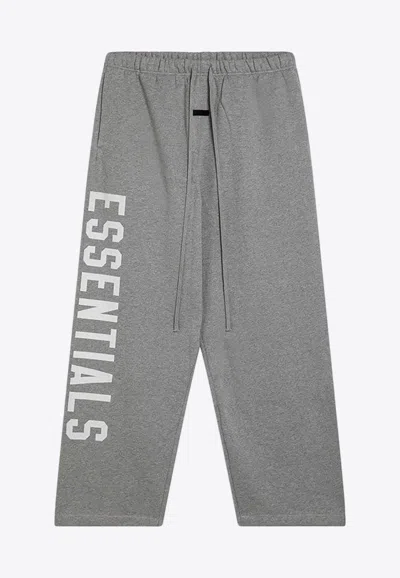Essentials Grey Jogging Trousers With Logo In Gray