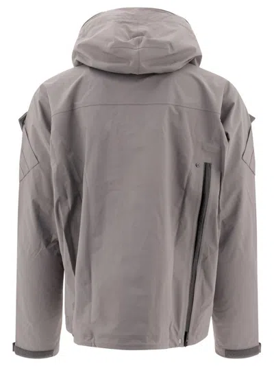Acronym Boxy-silhouette Grey Jacket With Utility Pockets In Grey