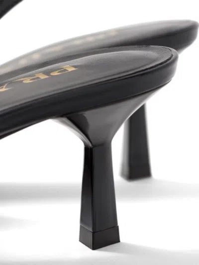 Prada 55 Slingback Pumps In Patent Leather In Black
