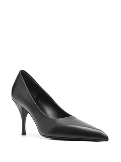 Prada 85 Pointed-toe Calf Leather Pumps In Black