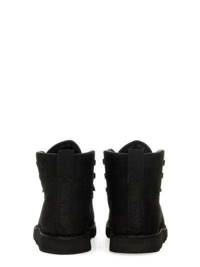 Stone Island Boot With Rubber Sole And Cushioning In Black