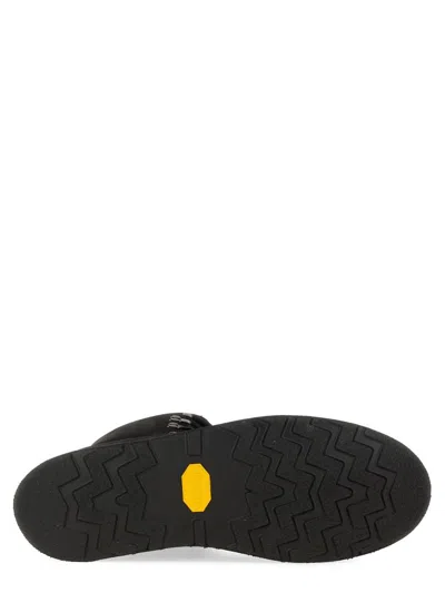 Stone Island Boot With Rubber Sole And Cushioning In Black