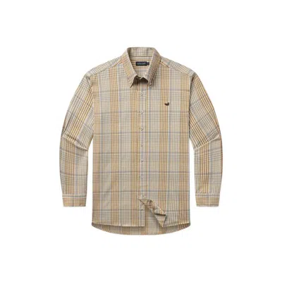 Southern Marsh Men's Edgefield Windowpane Shirt In Field Khaki/dark Olive In Multi