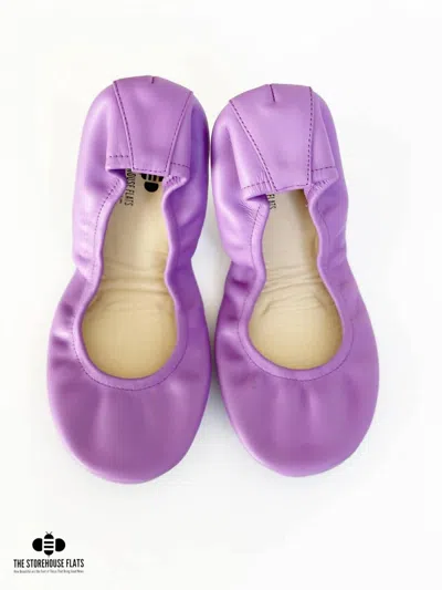 Storehouse Flats Women's Leather Flats In Classic Purple In Multi