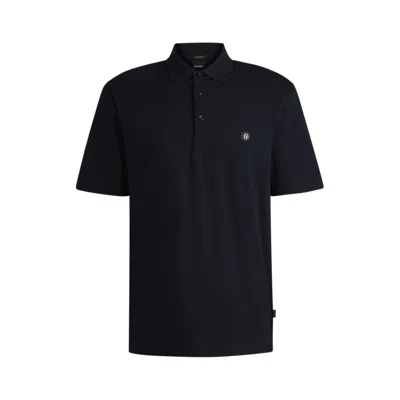 Hugo Boss Boss Parris 01 Polo T Shirt Black In Blue