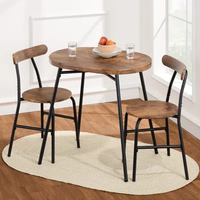 Best Choice Products 3-piece Modern Oval Dining Table Set, Small Kitchen Dinette W/ 2 Chairs