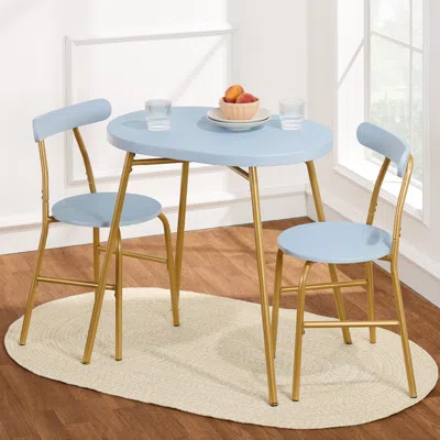 Best Choice Products 3-piece Modern Oval Dining Table Set, Small Kitchen Dinette W/ 2 Chairs