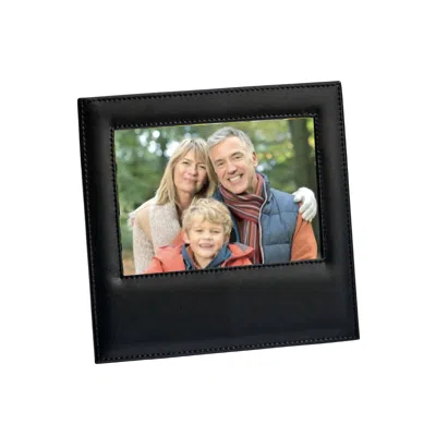 Creative Gifts International Leather Frame - 5" X 7" In Black
