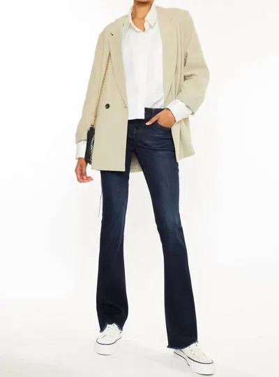 Kancan Annie Low Rise Bootcut Jeans In Dark In Blue