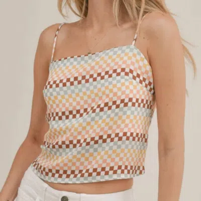 Sadie & Sage Palm Canyon Drive Camisole In Ivory Multi In White