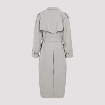 Balenciaga Double-breasted Belted Trench Coat In Brown