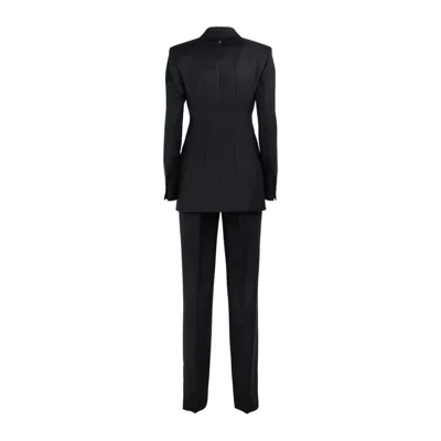 Dondup Black Wool Twill Suit In Black