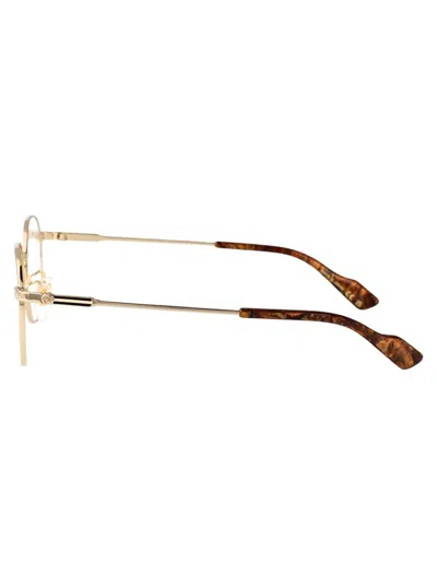 Gucci Demo Rectangular Men's Eyeglasses Gg0006oan 001 55 In Gold-gold-transparent