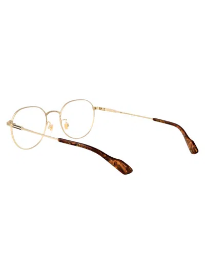 Gucci Demo Rectangular Men's Eyeglasses Gg0006oan 001 55 In Gold-gold-transparent