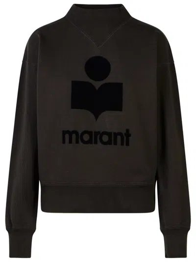 Isabel Marant Étoile Isabel Marant Etoile Moby Sweatshirt With Flocked Logo In Black