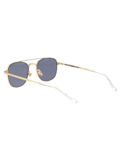 Montblanc Mb0363s Sunglasses In Gold-gold-light Blue