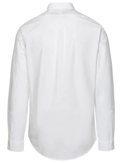 Polo Ralph Lauren Embroidered-logo Cotton Shirt In White