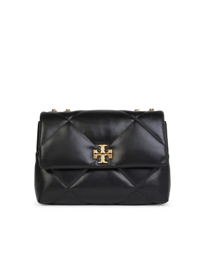 Tory Burch 'kira' Double Strap Black Leather Bag In Black