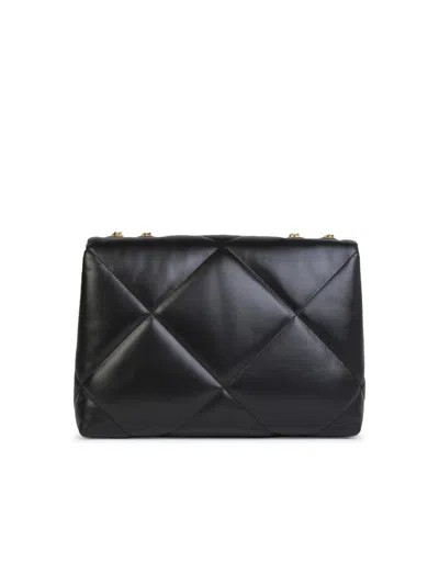 Tory Burch 'kira' Double Strap Black Leather Bag In Black