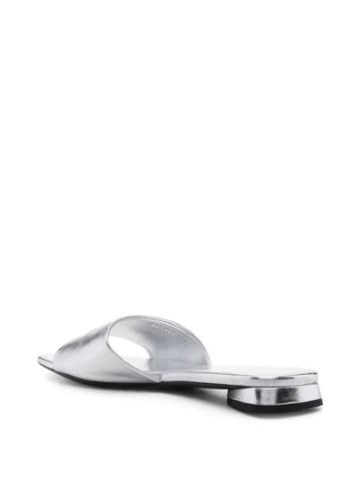 Balenciaga Duty Free Slides In Silver