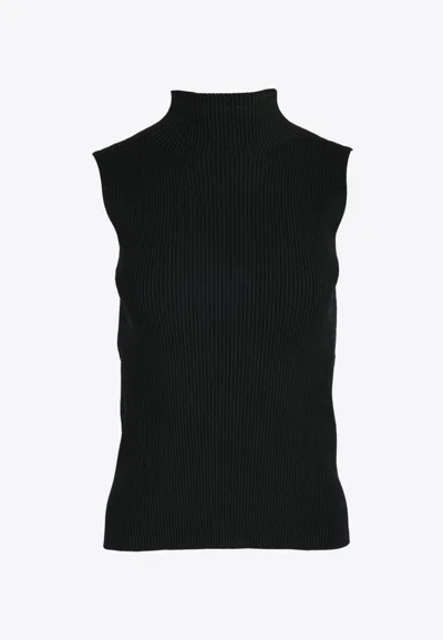 Cfcl Hypha Lucent Glittered Knit Top In Black