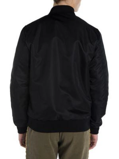 Shop Palm Angels Maxi Puller Bomber Jacket In Black