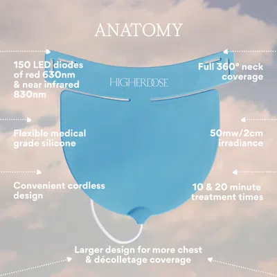 Higherdose Red Light Therapeutic Neck Enhancer In Blue