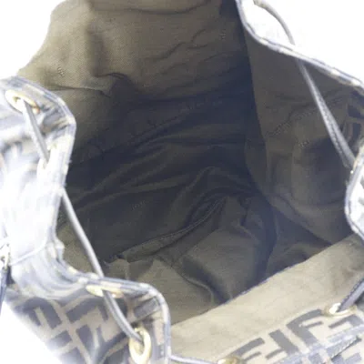 Pre-owned Fendi Brown Canvas Backpack Bag ()