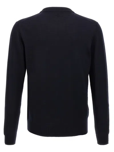 Fendi Breast Pocket Wool Pullover Clothing In Blue