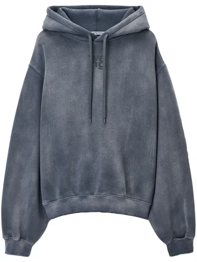 Alexander Wang Essential Terry Hoodie With Puff Paint Logo Clothing
