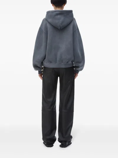 Alexander Wang Essential Terry Hoodie With Puff Paint Logo Clothing