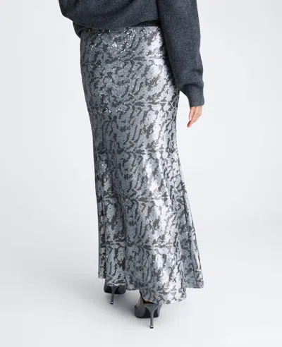 Kenneth Cole Novelty Sequin Maxi Drama Skirt In Multicolor