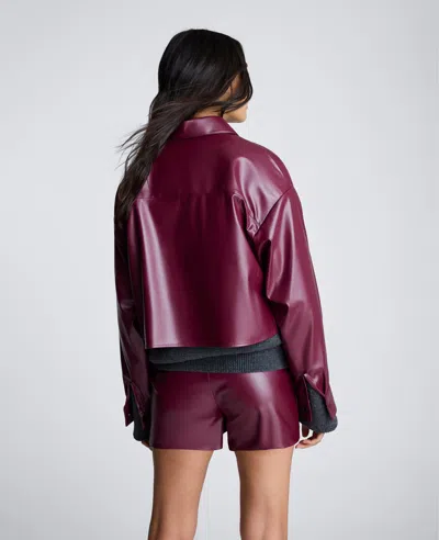 Kenneth Cole Faux Leather Shorts In Multicolor