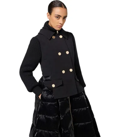 Elisabetta Franchi Circle Black Padded Jacket