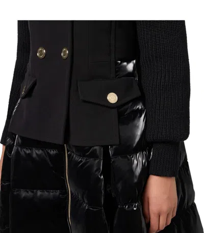 Elisabetta Franchi Circle Black Padded Jacket