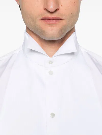 Emporio Armani Casablanca Better Days Multicolor Silk Long Sleeves Shirt In White