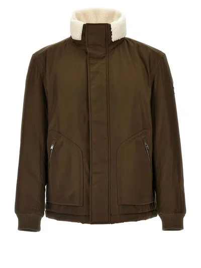 Hugo Boss Water-repellent Jacket With Faux-fur Collar