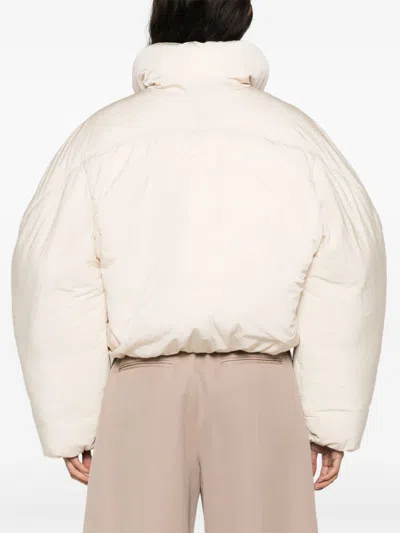 Jacquemus La Doudoune Courte Caraco Down Jacket In Neutral