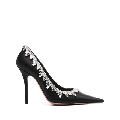 Amina Muaddi Satin Embellished Begumissima Pumps 105 In Multicolor