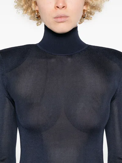 Self-portrait Ribbed Lurex Knit Turtleneck Maxi Dress