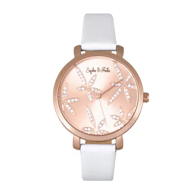 Sophie And Freda Key West Rose Gold Dial Ladies Watch Sf4307 In White