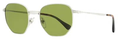 PERSOL MEN'S SARTORIA METAL SUNGLASSES PO2446S 518/4E SILVER 52MM 