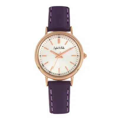 Sophie And Freda Berlin Quartz Silver Dial Ladies Watch Sf4805 In Purple