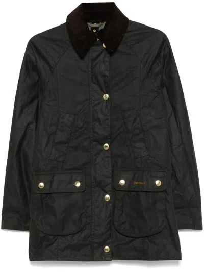 Barbour Military Green Cotton Beadnell Jacket In Green