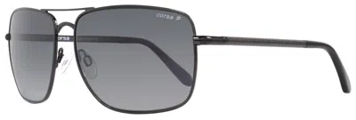 Corsa Unisex Sunglasses Enzo C03 Shiny Black/carbon Fiber 61mm In Multi