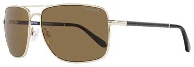 Corsa Unisex Sunglasses Enzo C01 Light Gold/carbon Fiber 61mm In Multi