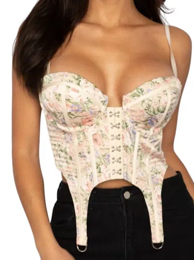 Banjul Corset Top In Taupe Multi In Multi
