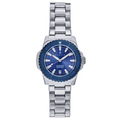 Nautis Cortez Automatic Bracelet Watch W/date - Navy In Blue