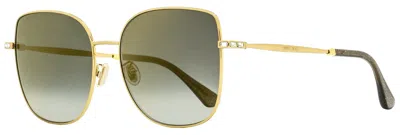 Jimmy Choo Women's Square Sunglasses Fanny/g/sk J5gfq Gold/gray Glitter 59mm In Multi