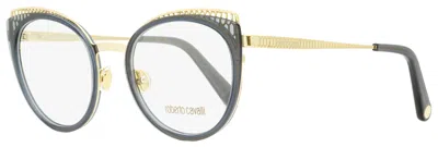 ROBERTO CAVALLI WOMEN'S OVAL EYEGLASSES RC5114 020 GOLD/TRANSPARENT GRAY 53MM 
